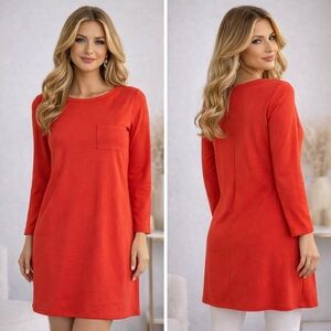 Gap Knit Swing Dress in coral, size S